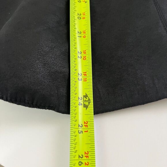 Zara Faux Suede Blazer Women XL Black Single Button Elevated Basic - Picture 7 of 7